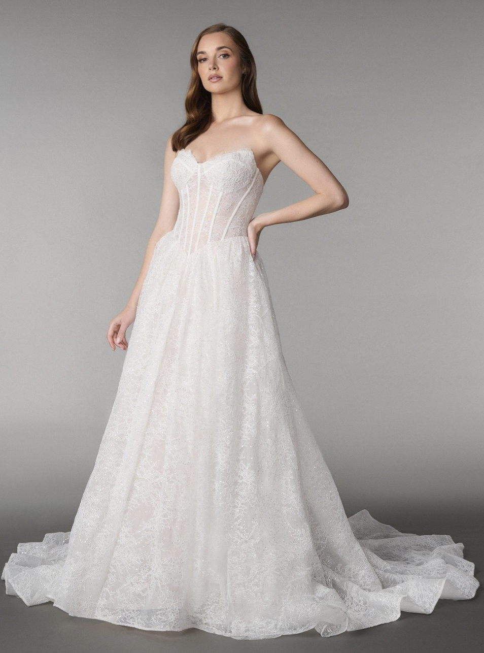 brocade a line dress Tessera by Justin Alexander Signature main image 0