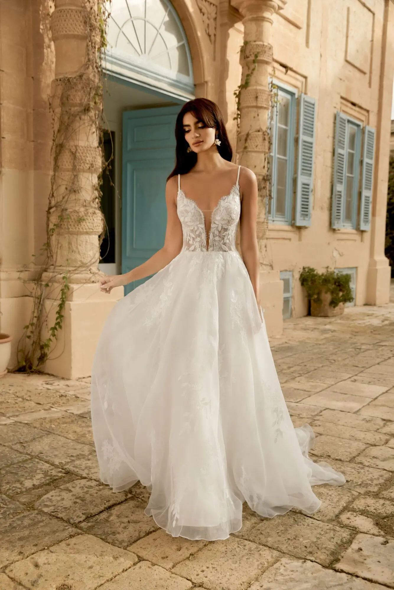 sachin and babi light blue dress Embroidered Wedding Dresses in Luxurious Fabrics