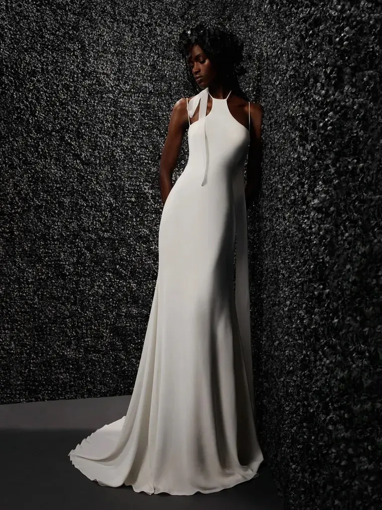 halter neck tie maxi dress Tie Front Maxi Dress – Edie Boutique main image 1