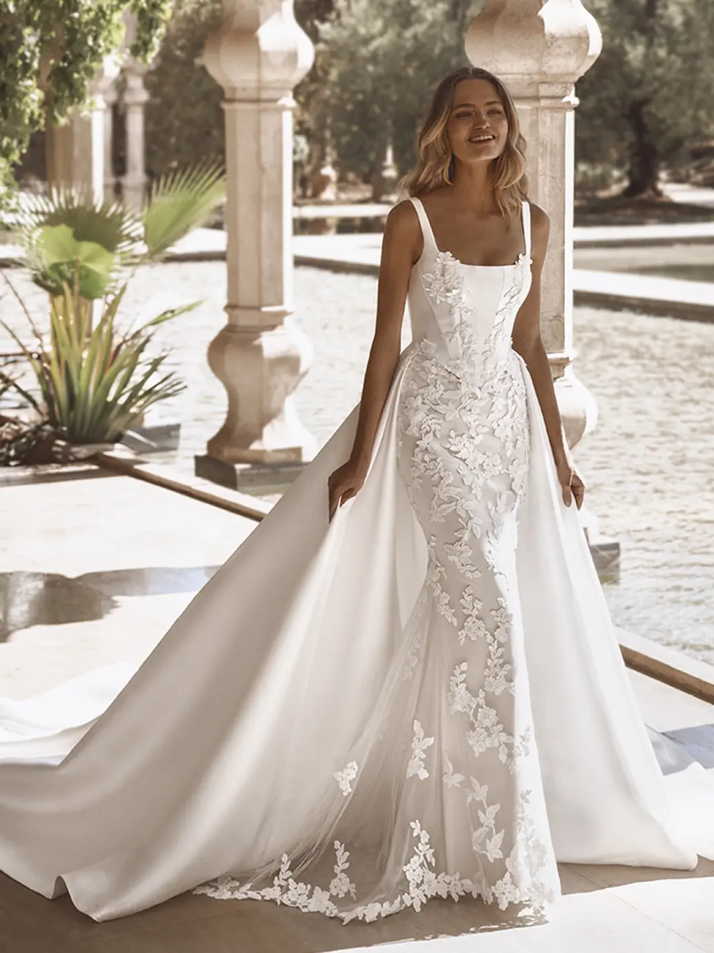 graduation dress fit and flare White Graduation Dress main image 0