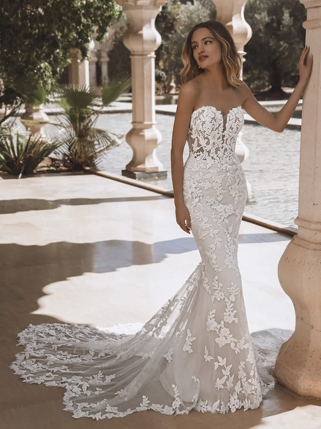elegant green wedding dress Mermaid Sage Green Lace Dress With Sleeve
