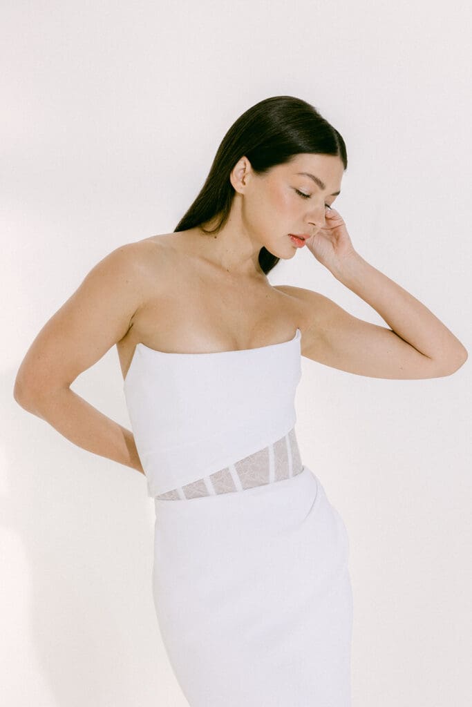Perfectly balanced silhouettes made from delicious, buttery crepe show off your favorite features.